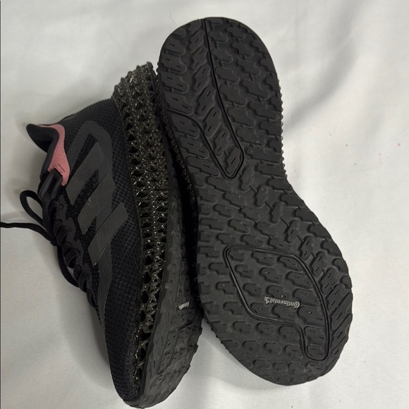 adidas Women's Black and Pink Running Shoes - Picture 6 of 7